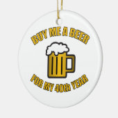 40. Geburtstag Funny Beer Keramik Ornament (Links)