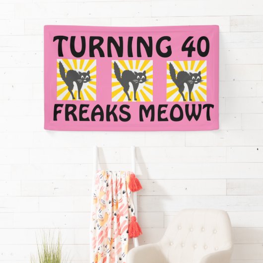 40. GEBURTSTAG FUNNY CAT BANNER (Insitu)