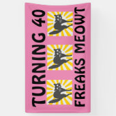 40. GEBURTSTAG FUNNY CAT BANNER (Vertikal)