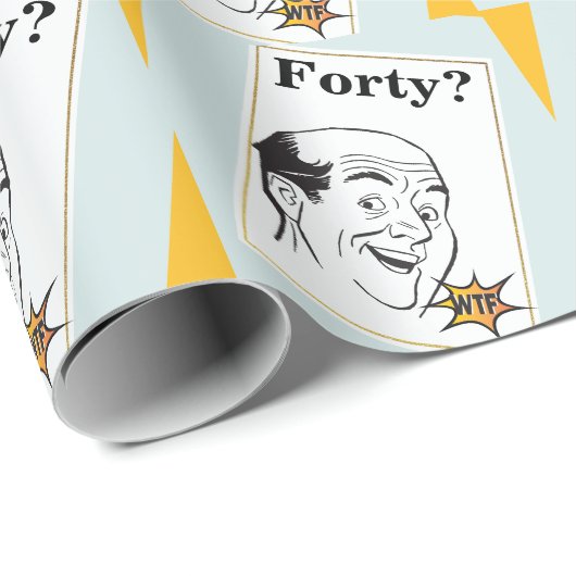 40. Geburtstag 🎁 Funny Geschenkpapier (Rolleneckpunkt)