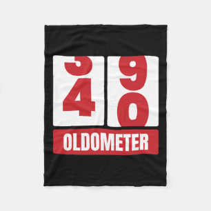40. Geburtstag Funny Gift Men Women Oldometer -4 Fleecedecke