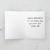 **40.** GEBURTSTAG FÜR EINE SEHR *BESONDERE PERSON KARTE (Innenseite)