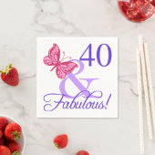 40. Geburtstag für Frauen Serviette (Beispiel)