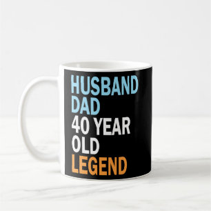 40. Geburtstag für Männer 40 Jahre Vintager Vater Kaffeetasse