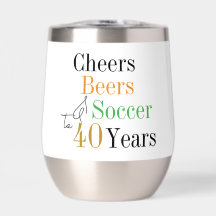 40. Geburtstag Fußball Cheers Biere Minimales Part
