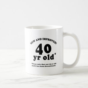 40. Geburtstag Gag-Geschenke Kaffeetasse