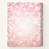 40. Geburtstag Gästebuch Rose Gold Glam Lights Notizblock (Rückseite)