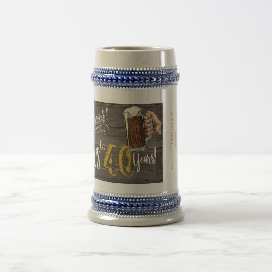40. Geburtstag, Gastgeschenk Bierglas (Mittel)