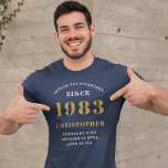 40. Geburtstag Geboren 1983 T - Shirt Name hinzufü<br><div class="desc">Personalisiert Geburtstag geben Sie Ihren Namen und Jahr T - Shirt. Bearbeiten Sie den Namen und das Jahr mit der bereitgestellten Vorlage. Ein wunderbarer T - Shirt zum Geburtstag. Mehr Geschenke und Party-Vorräte mit dem "Setting standard"-Design im Laden verfügbar.</div>