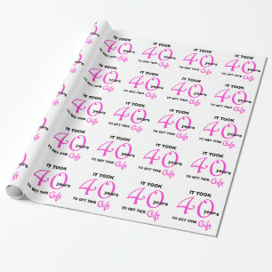 40. Geburtstag Geschenkpapier Wrap Wrapping Papier