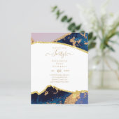 40. Geburtstag Glitzer Agate Girly Design (Stehend Vorderseite)