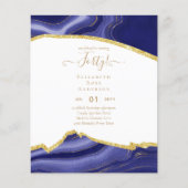 40. Geburtstag Glitzer Agate Girly Design (Vorderseite)