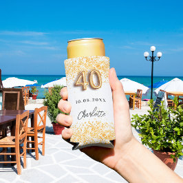 40. Geburtstag Glitzer Selters Dosenkühler