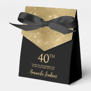 40. Geburtstag Gold Dankeschön Geschenkbox Geschenkschachtel