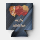 40. Geburtstag & Gold Glitzer Red Balloons Dosenkühler (Vorderseite)