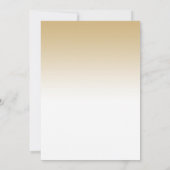 40. Geburtstag - Gold White Einladung (Rückseite)