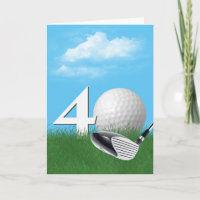 40. Geburtstag Golf Ball im Gras