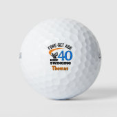 40. Geburtstag Golf Balls 40 Jahre Sonnengeschenk Golfball (Vorderseite)