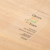 40. Geburtstag Golf Cheers Beers Party Acryleinladungen (Ablage )