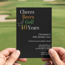 40. Geburtstag Golf Cheers Beers Party