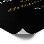 40. Geburtstag Golf Cheers Beers Party Willkommen Poster (Ecke)