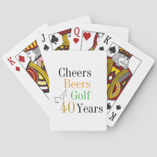 40. Geburtstag Golf Cheers Biere Minimal Spielkarten