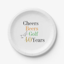 40. Geburtstag Golf Cheers Biere Minimales Party