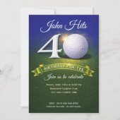 40. Geburtstag Golf Thema Einladung (Vorderseite)