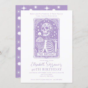 40. Geburtstag Gotisches Tarot Lavender Einladung