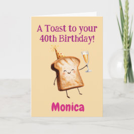 40. Geburtstag Gratulation, Lustiger Toast, Benutz Karte
