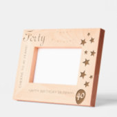 40. Geburtstag Gravur Keepake Rahmen (Links)