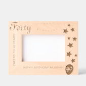 40. Geburtstag Gravur Keepake Rahmen (Vorderseite)