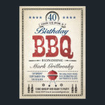 40. Geburtstag GRILLEN Einladungen<br><div class="desc">40. Geburtstag GRILLEN Einladungen in einer Vintagen Art des klassischen,  rustikalen Landes. Grill,  Sterne und Bier. Einfach besonders anzufertigen!</div>