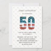 40. Geburtstag GRILLEN Party 4. Juli Geburtstag Einladung (Vorderseite)