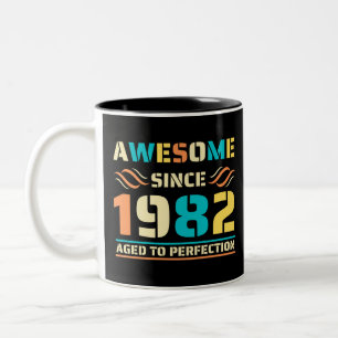40. Geburtstag Großartig seit 1982 Zweifarbige Tasse