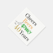 40. Geburtstag Halloween Cheers Spooky Party Serviette (Ecke)