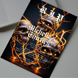 40. Geburtstag Halloween-Party RIP 30 Skull Modern Einladung