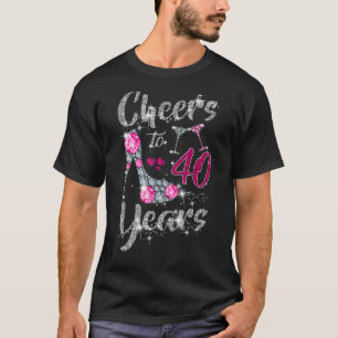 40. Geburtstag heiß auf 40 Jahre alten Wein hoch e T-Shirt