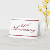 40. Geburtstag (Hochzeitstag) Karte (Gelbe Blume)