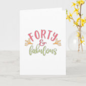 40. Geburtstag Ideen vierzig und vorzüglich Karte (Gelbe Blume)