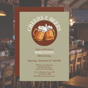 40. Geburtstag im Zeichen von Cheers und Bier im L Einladung