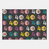 40. Geburtstag individualisiertes Foto Geschenkpapier Set (Vorderseite 3)