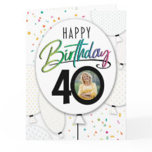 40. Geburtstag individuelle Foto-Ballons