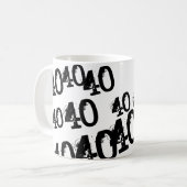 40. Geburtstag Individuelle Name Kaffeetasse (Vorderseite Links)