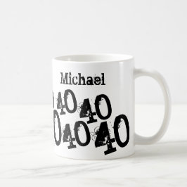 40. Geburtstag Individuelle Name Kaffeetasse
