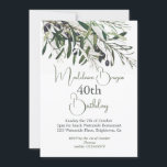 40. Geburtstag Italienischer Olivenzweig Elegant Einladung<br><div class="desc">Ein 40. Geburtstag elegante persönliche Einladung zum Geburtstag. Das Alter kann für jedes Alter geändert werden,  nicht nur für 40. Die Informationen werden einfach auf Ihre eigenen,  individuellen Informationen geändert. Italienischer Olivenzweig in einer Reihe von Grüntönen. Einfache und elegante persönliche Einladung.</div>