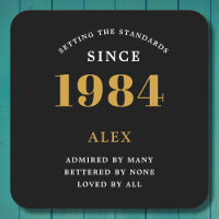 40. Geburtstag Jahr Schwarzes Gold Eleganter Chic