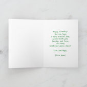 40. Geburtstag Jasmine Blume Eleganter Goldrahmen Karte (Innenseite)