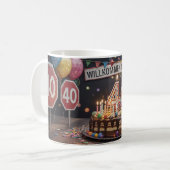 40 Geburtstag Kaffeetasse (Vorderseite Links)