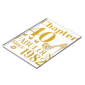 40. Geburtstag Kapitel 40 Fabelhaft Seit 1982 Notizblock (Linke Seite)